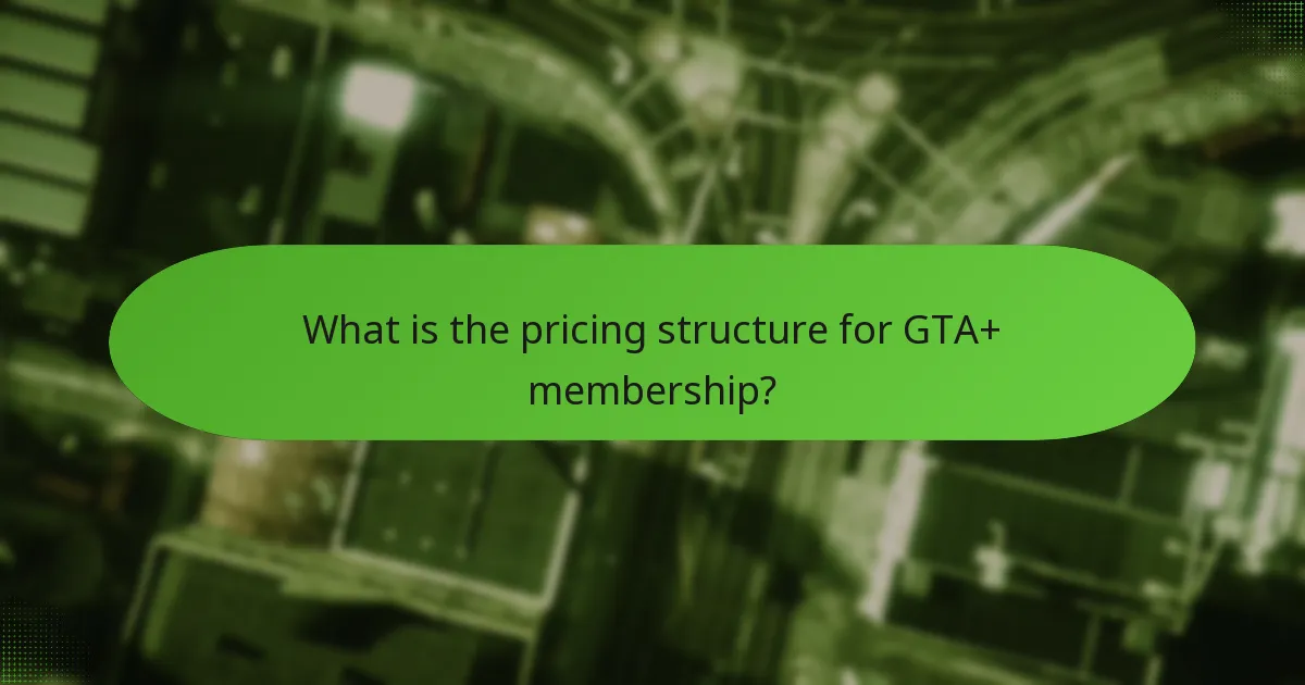 What is the pricing structure for GTA+ membership?